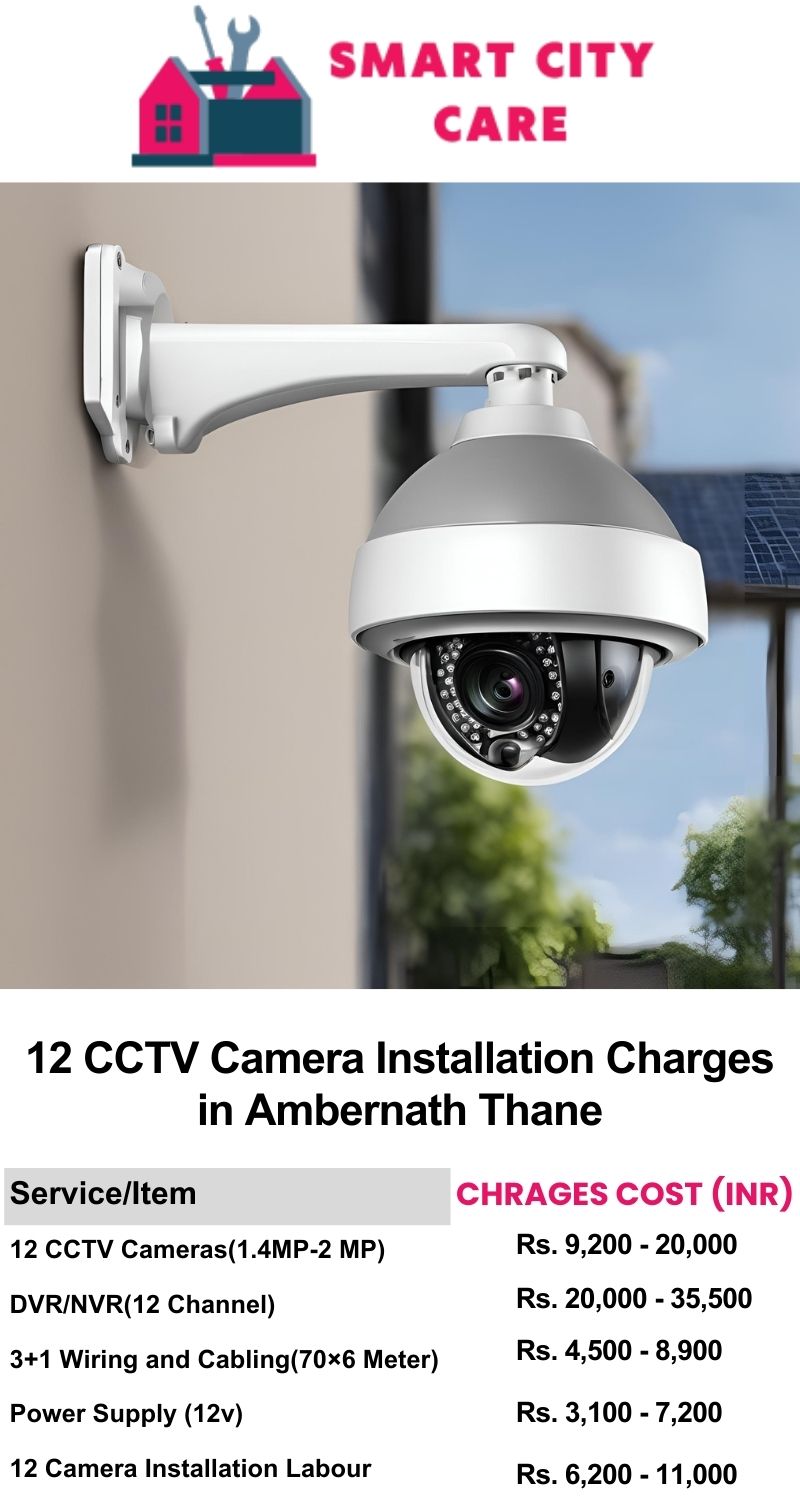 12 CCTV camera installation cost list in  Thane, Ambernath