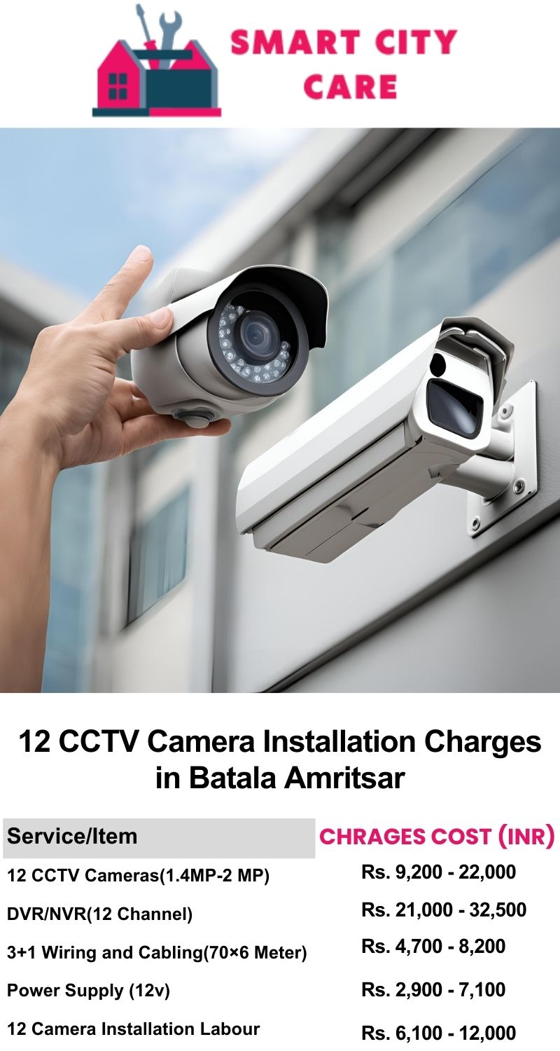 12 CCTV camera installation cost list in  Amritsar, Batala