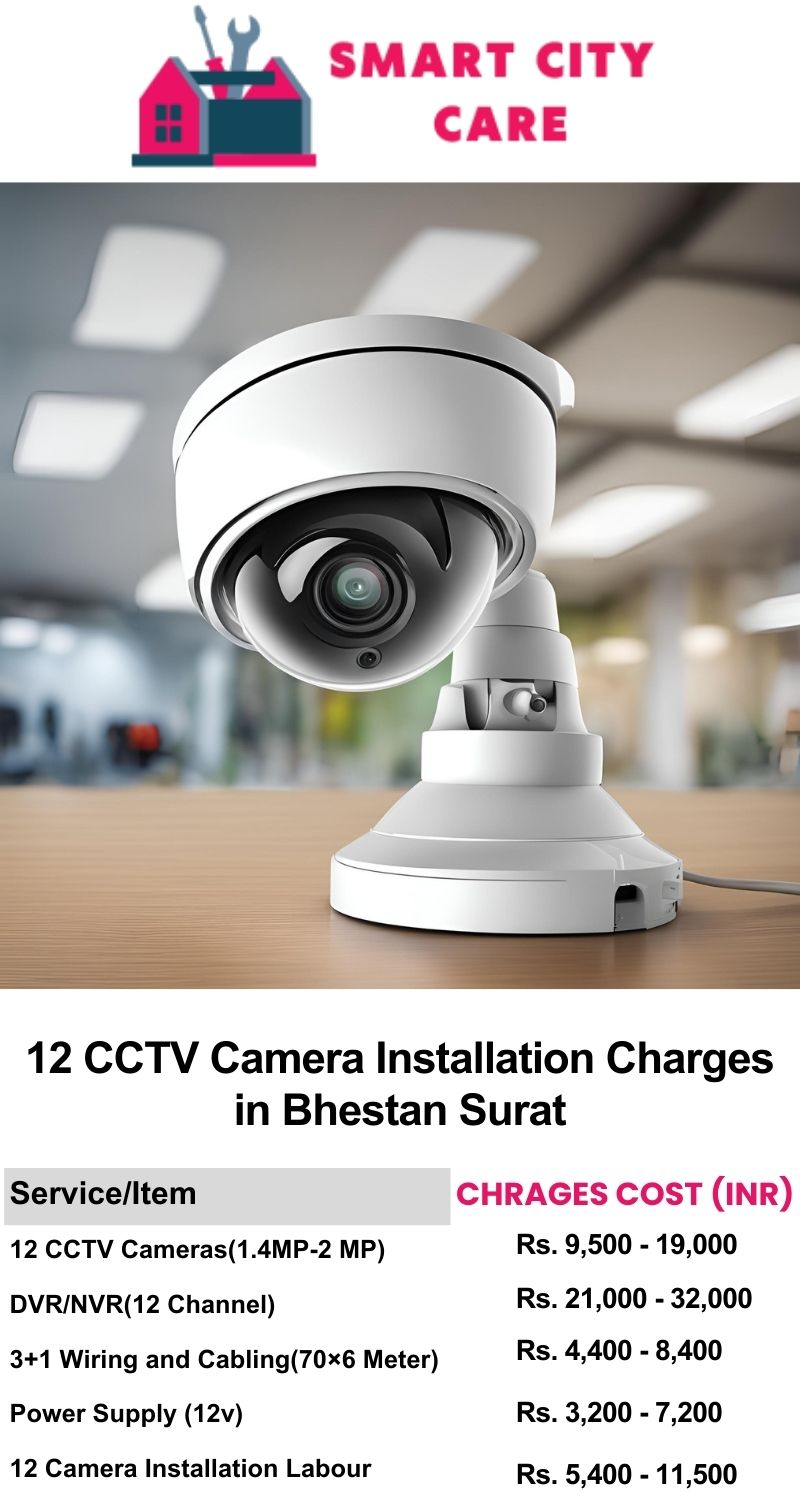 12 CCTV camera installation cost in Bhestan