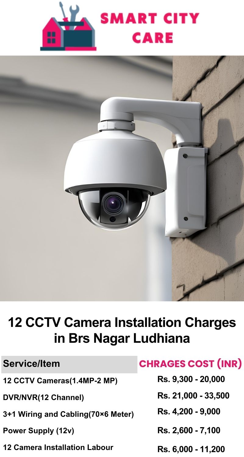 12 CCTV camera installation cost list in  Ludhiana, BRS Nagar