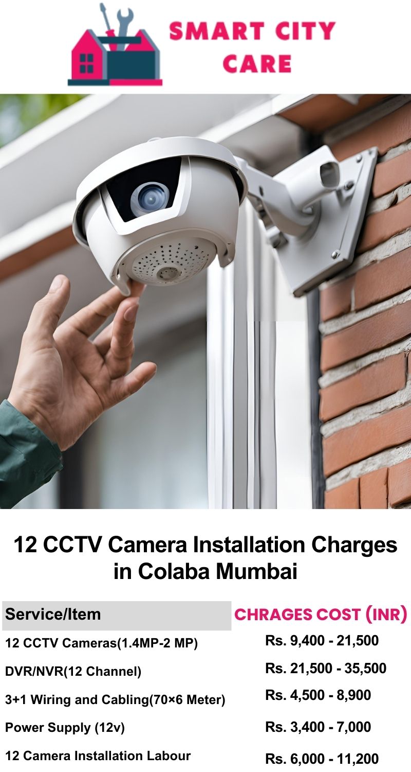 12 CCTV camera installation cost list in  Mumbai, Colaba