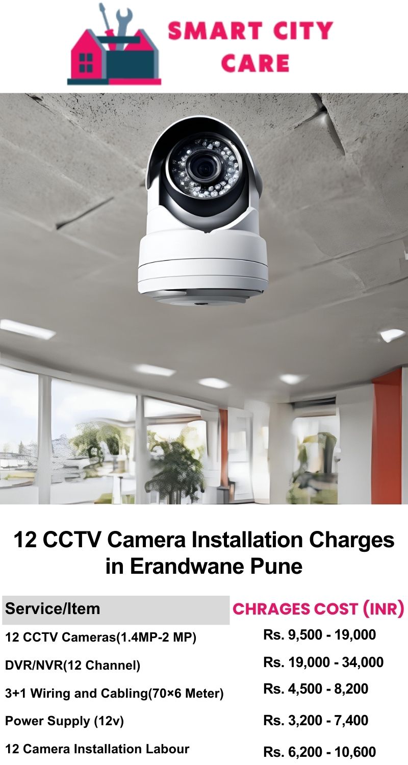 12 CCTV camera installation cost list in  Pune, Erandwane