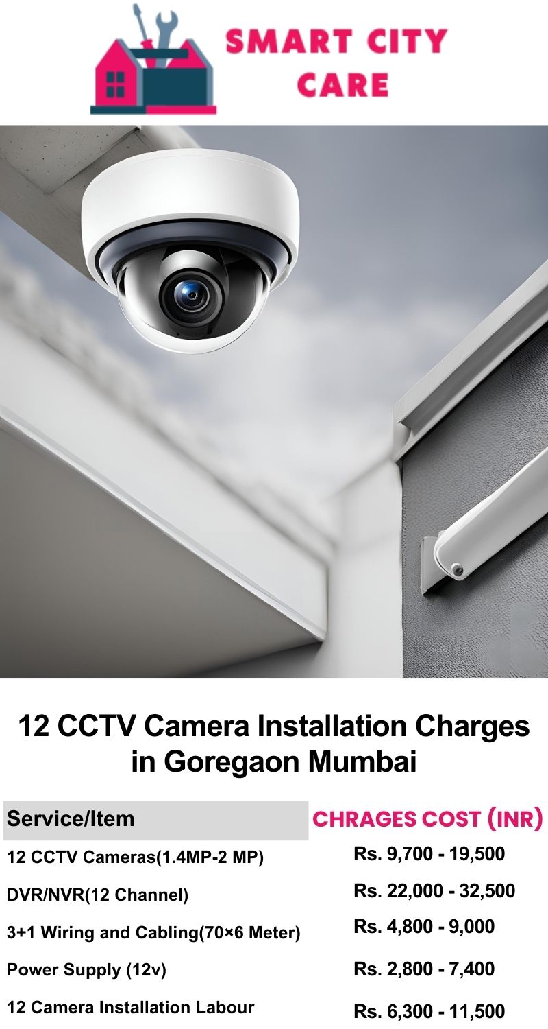 12 CCTV camera installation cost list in  Mumbai, Goregaon