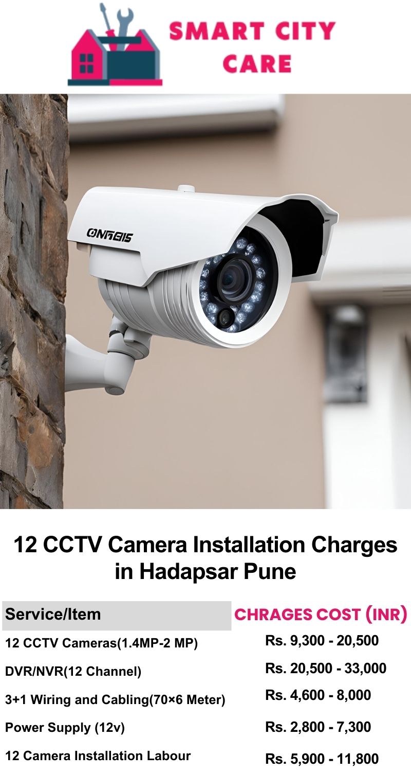 12 CCTV camera installation cost list in  Pune, Hadapsar