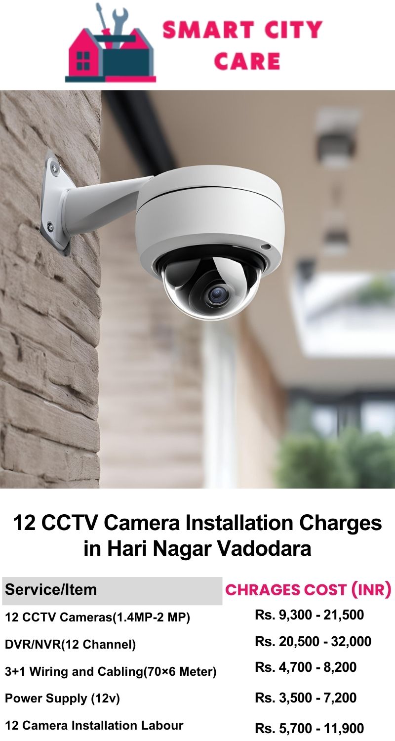 12 CCTV camera installation cost list in  Vadodara, Hari Nagar