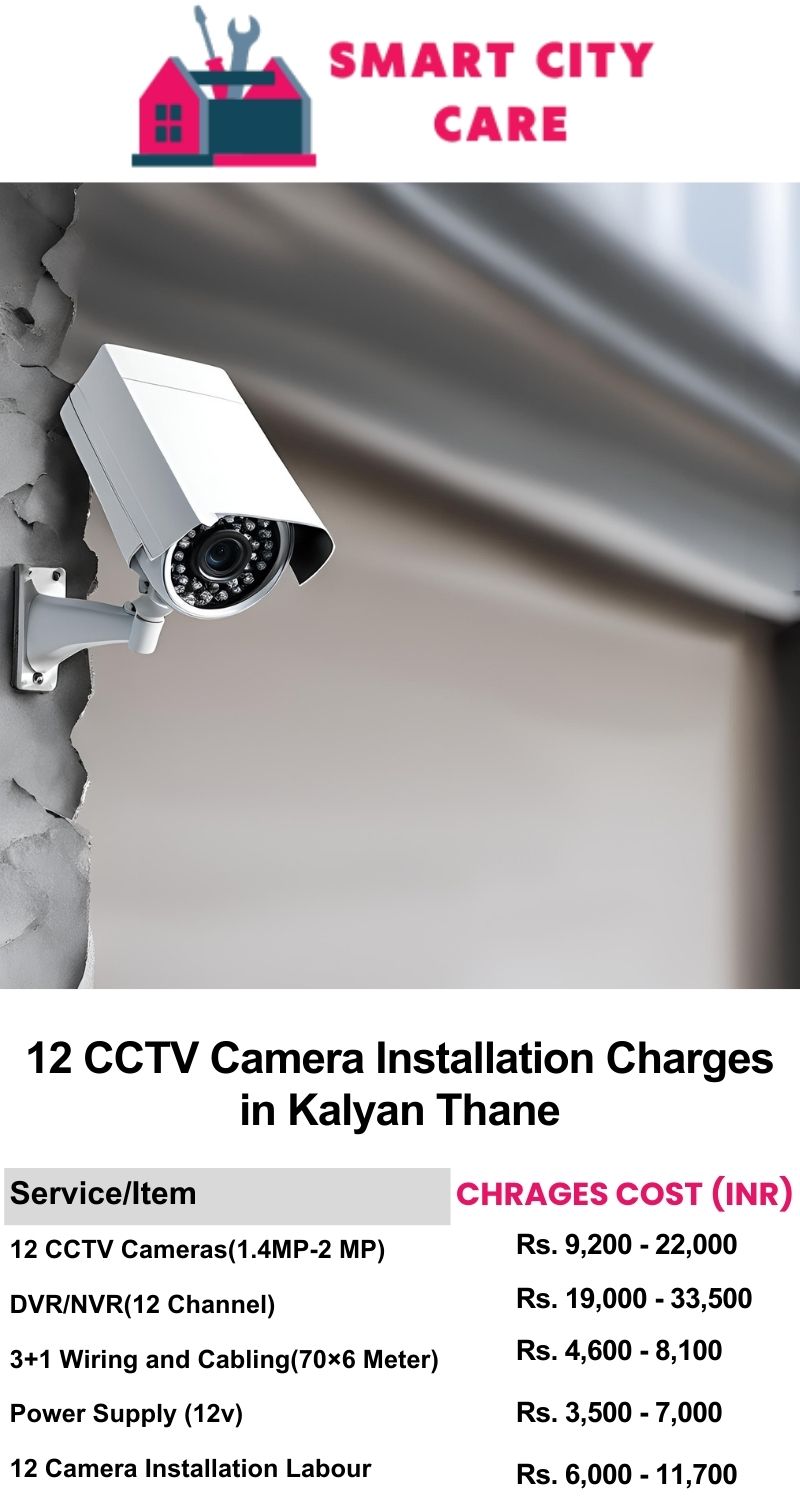 12 CCTV camera installation cost list in  Thane, Kalyan