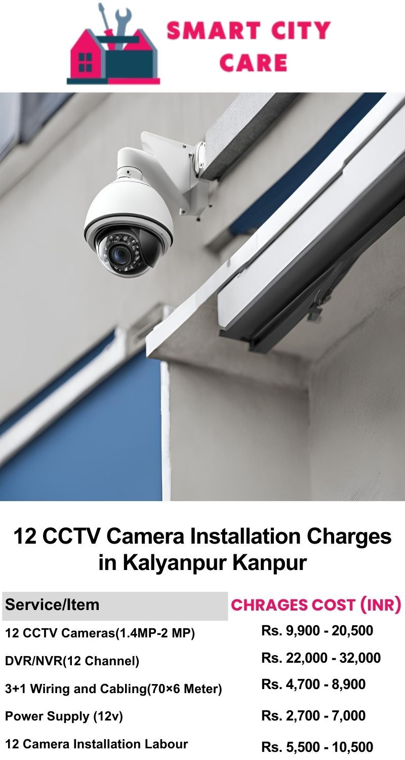 12 CCTV camera installation cost list in  Kanpur, Kalyanpur