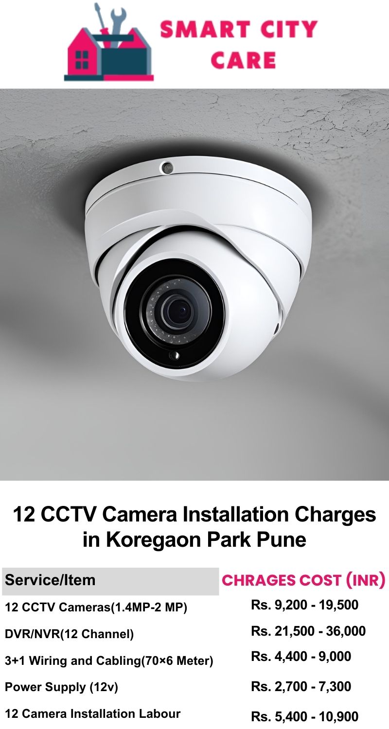 12 CCTV camera installation cost list in  Pune, Koregaon Park