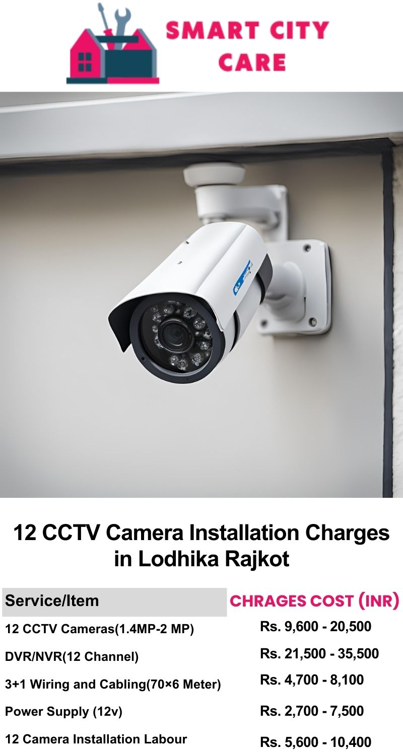12 CCTV camera installation cost list in  Rajkot, Lodhika