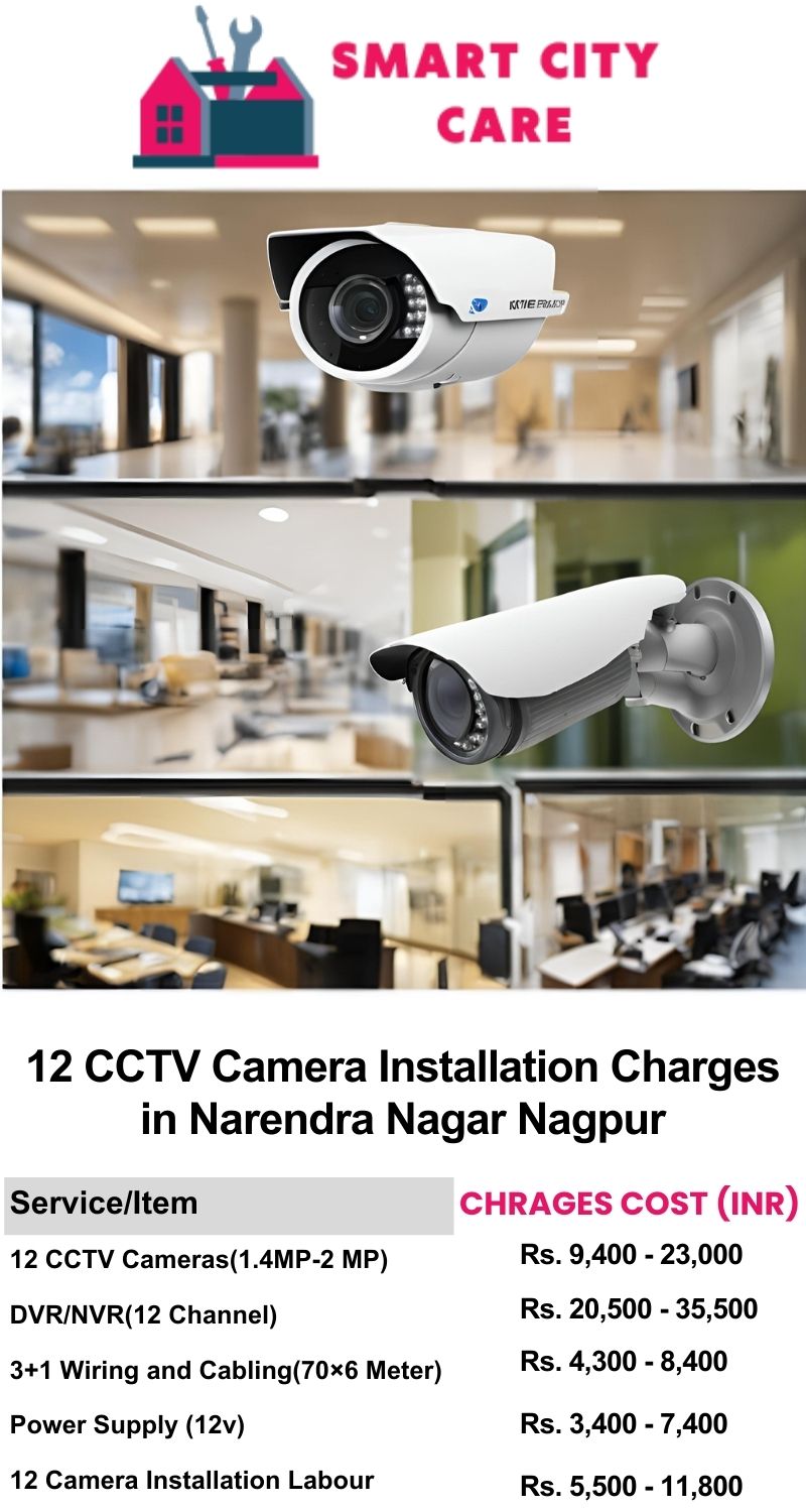 12 CCTV camera installation cost list in  Nagpur, Narendra Nagar