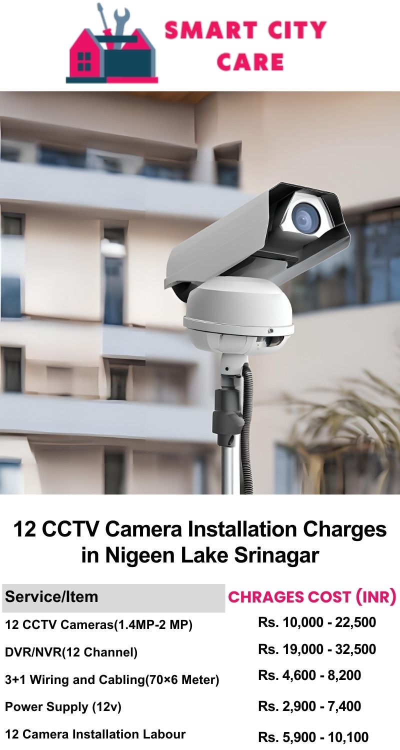 12 CCTV camera installation cost list in  Srinagar, Nigeen Lake