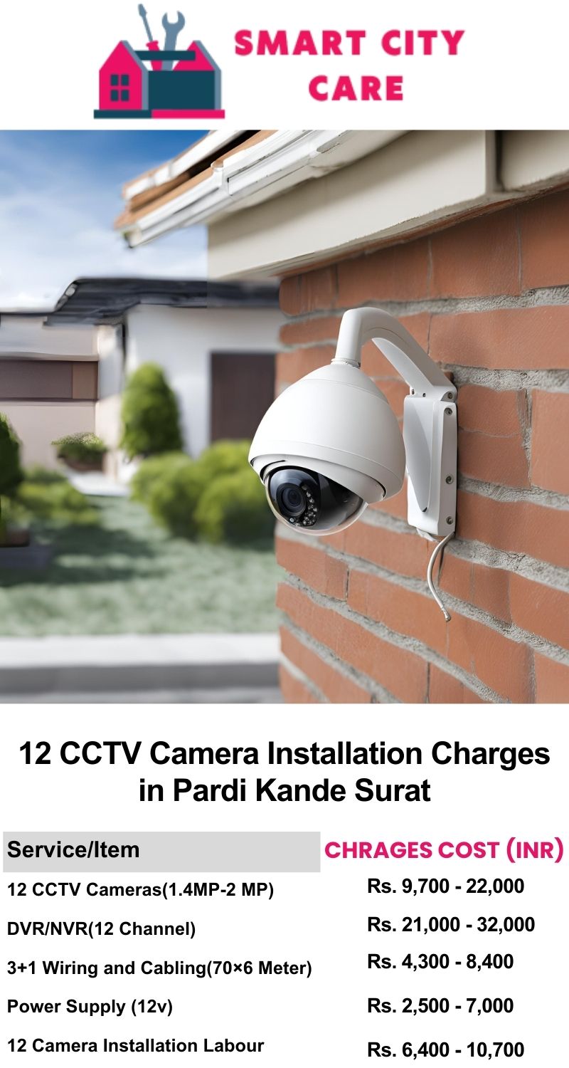 12 CCTV camera installation cost in Pardi Kande