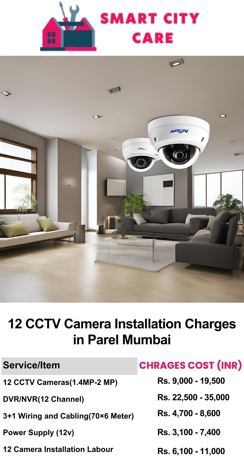 12 CCTV camera installation cost list in  Mumbai, Parel