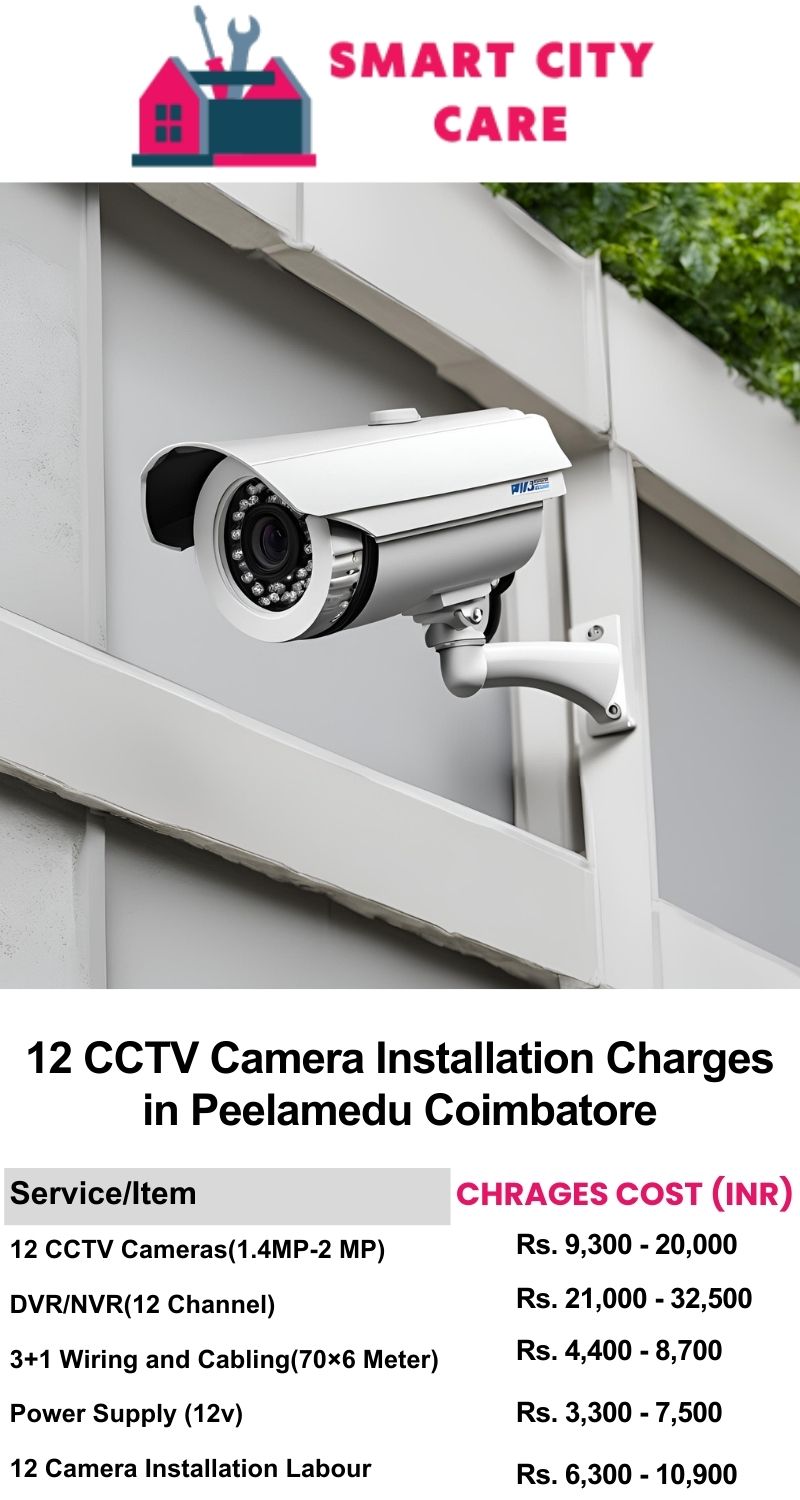 12 CCTV camera installation cost list in  Coimbatore, Peelamedu