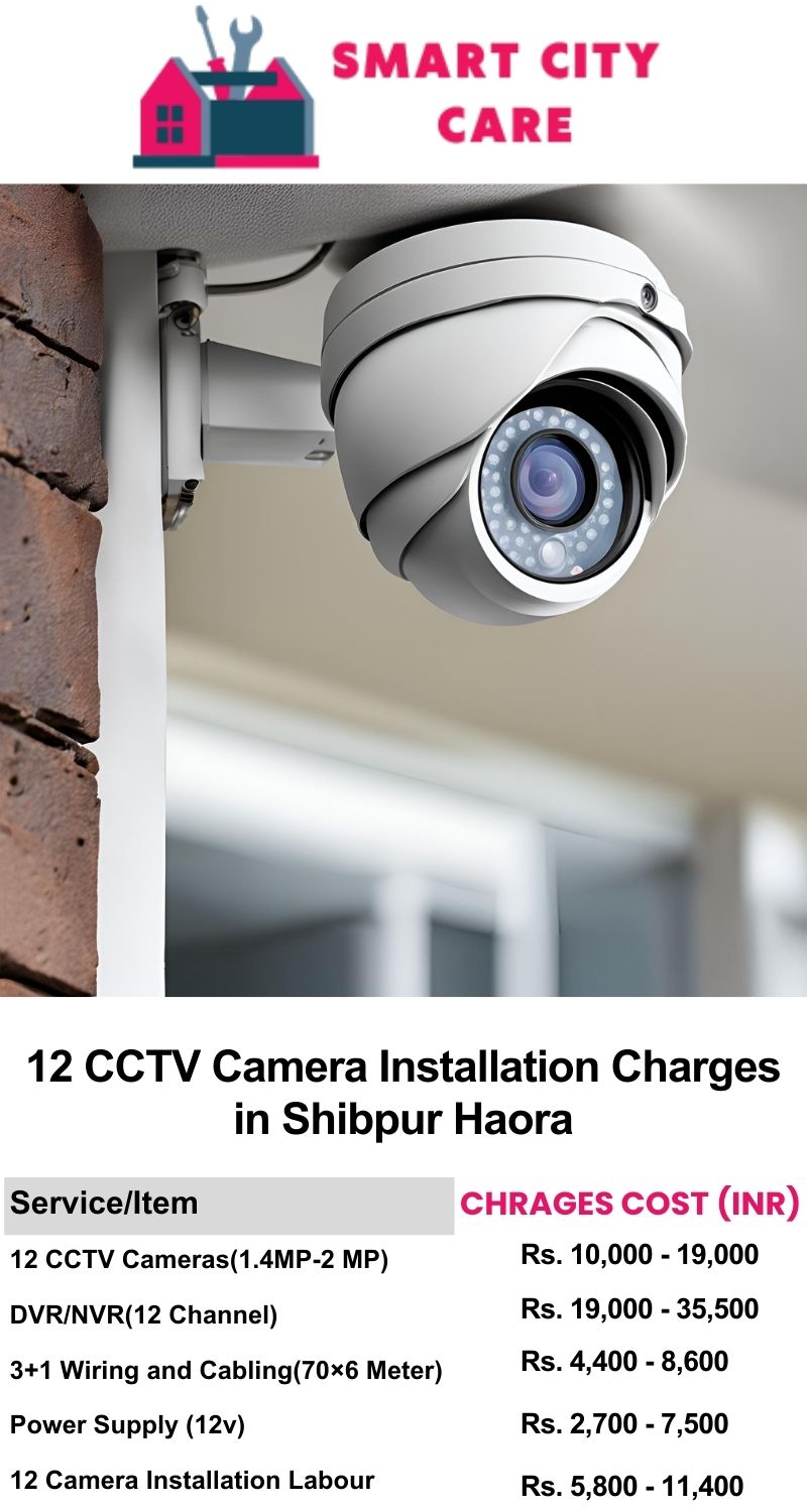 12 CCTV camera installation cost list in  Haora, Shibpur