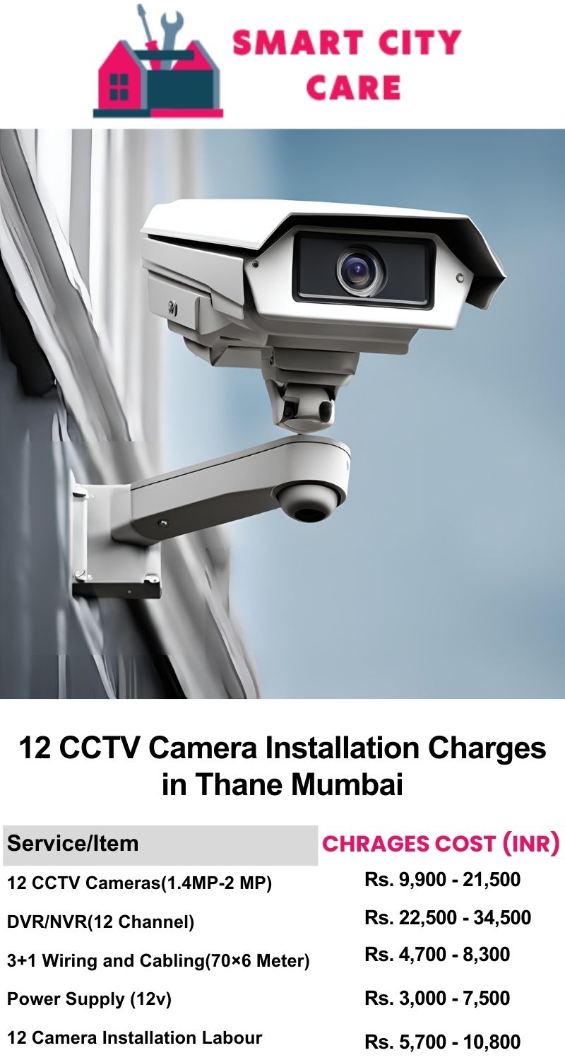 12 CCTV camera installation cost list in  Mumbai, Thane