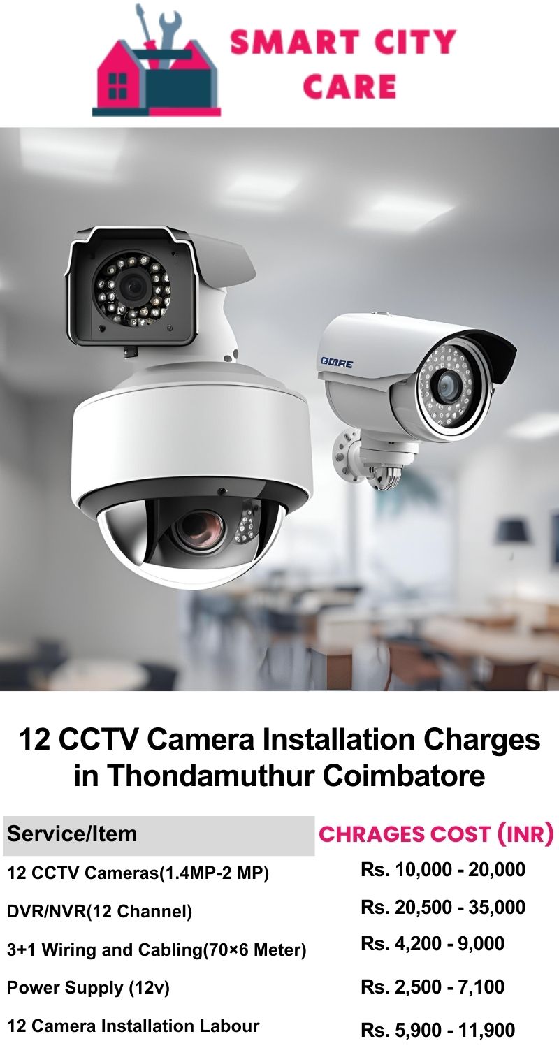 12 CCTV camera installation cost list in  Coimbatore, Thondamuthur