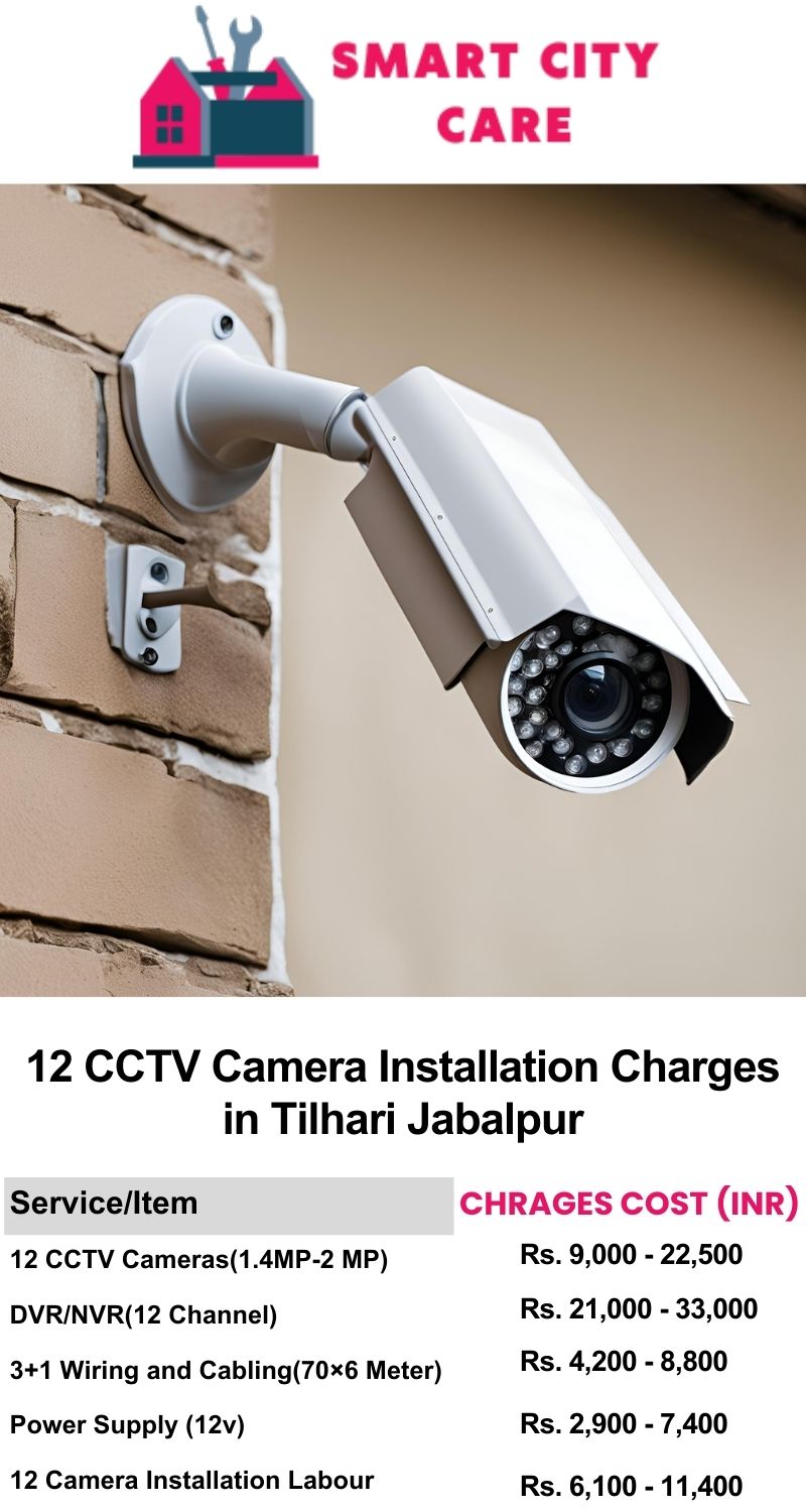 12 CCTV camera installation cost list in  Jabalpur, Tilhari