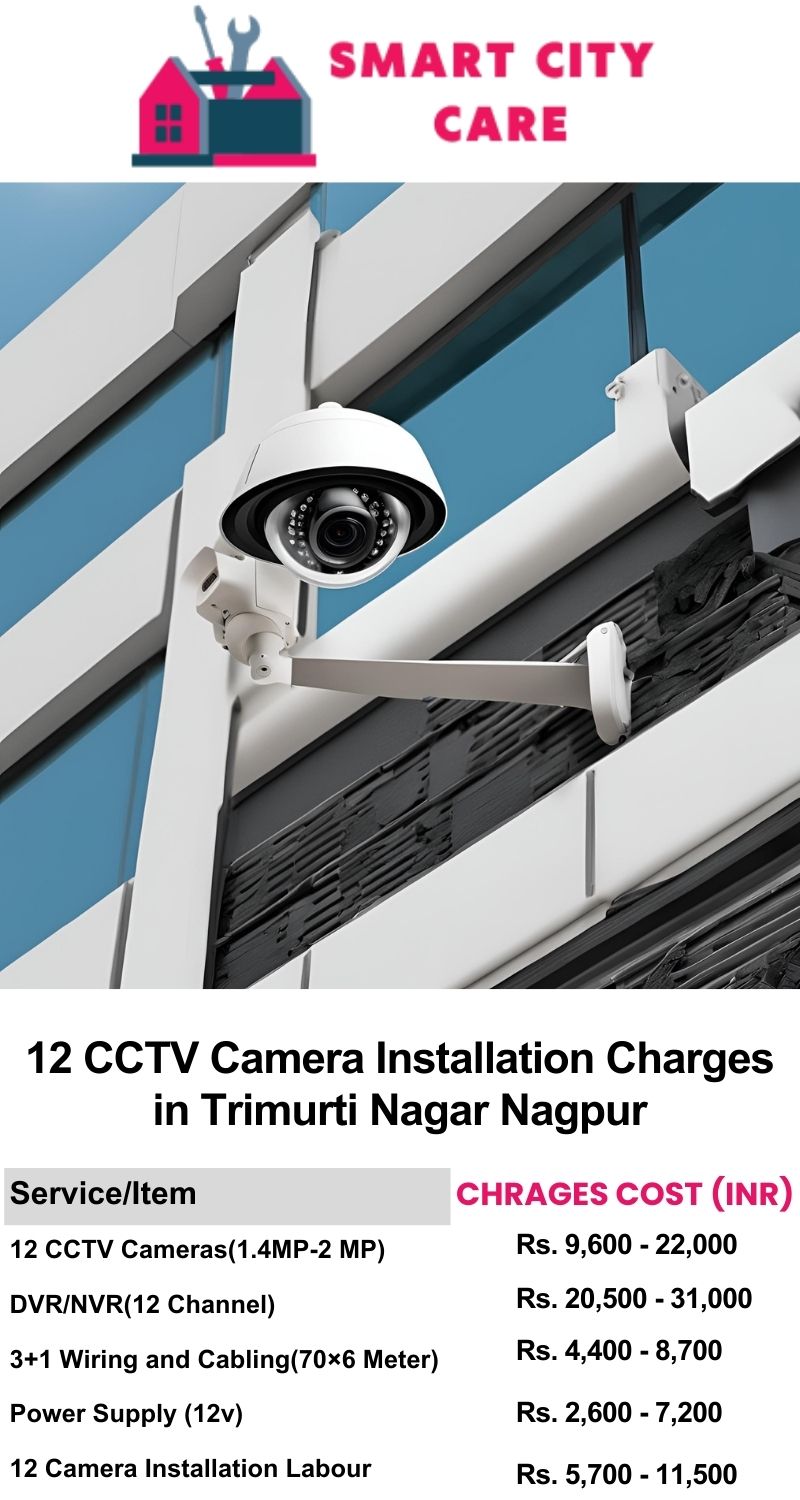 12 CCTV camera installation cost list in  Nagpur, Trimurti Nagar