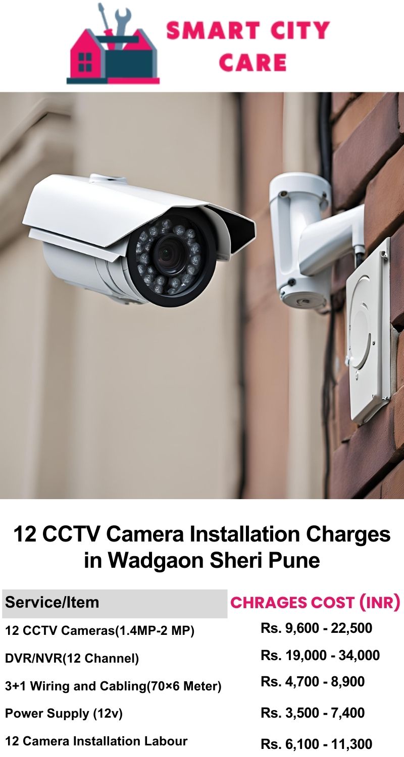 12 CCTV camera installation cost list in  Pune, Wadgaon Sheri