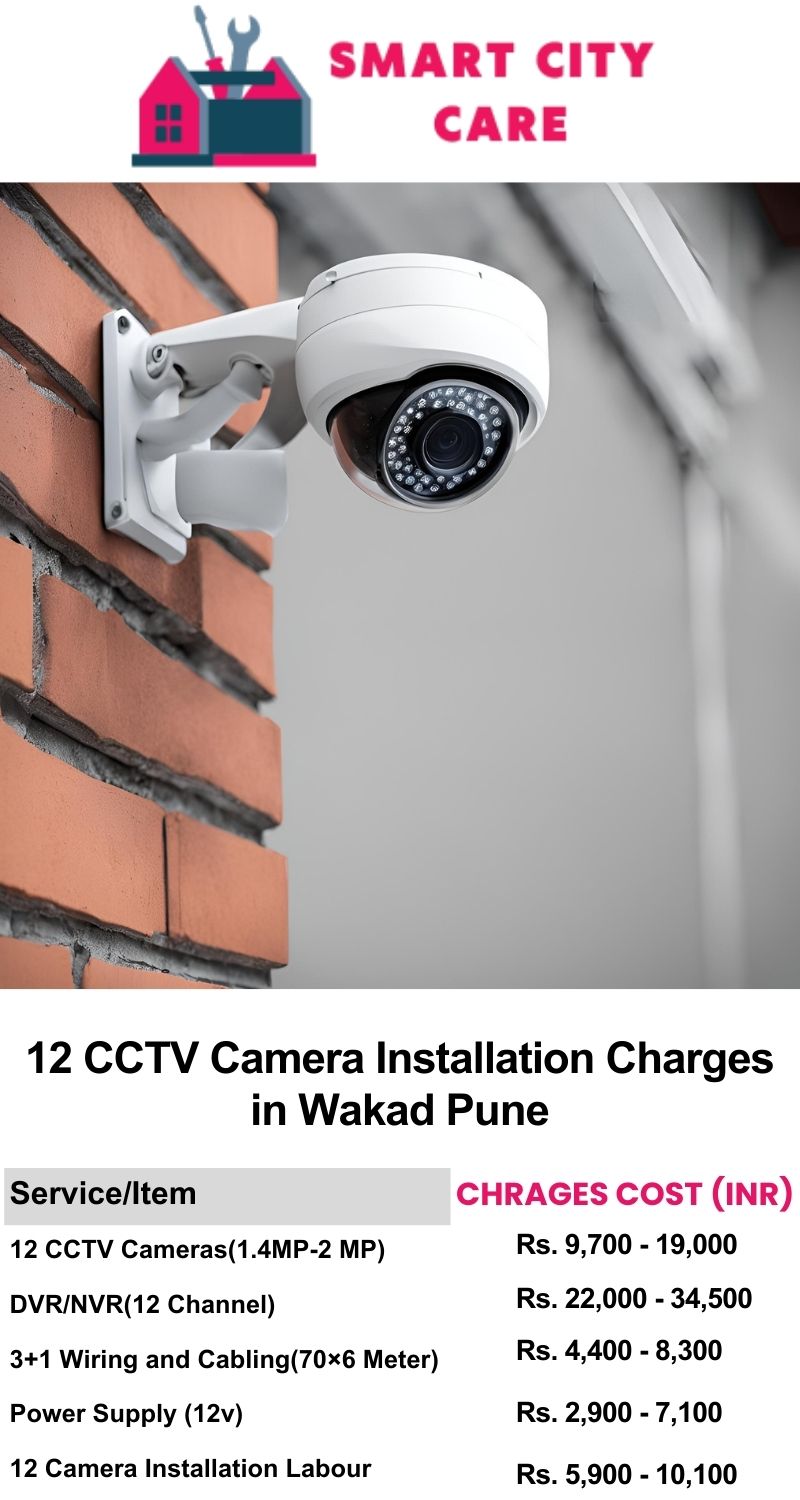 12 CCTV camera installation cost list in  Pune, Wakad