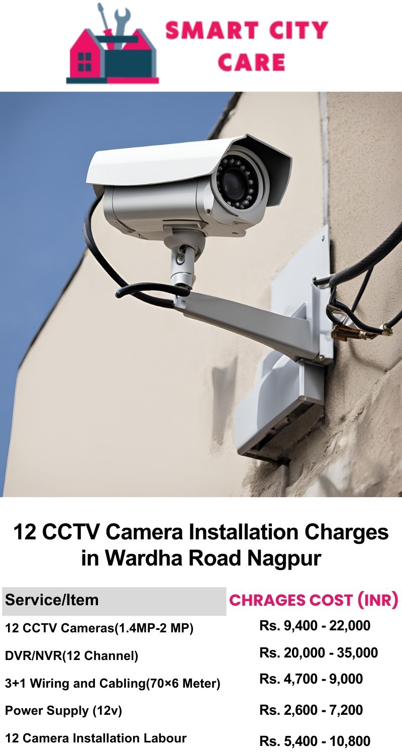 12 CCTV camera installation cost list in  Nagpur, Wardha Road