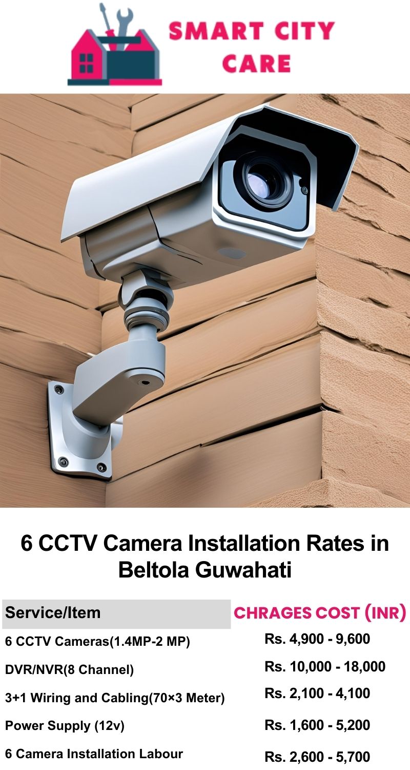 6 CCTV camera installation cost list in  Guwahati, Beltola