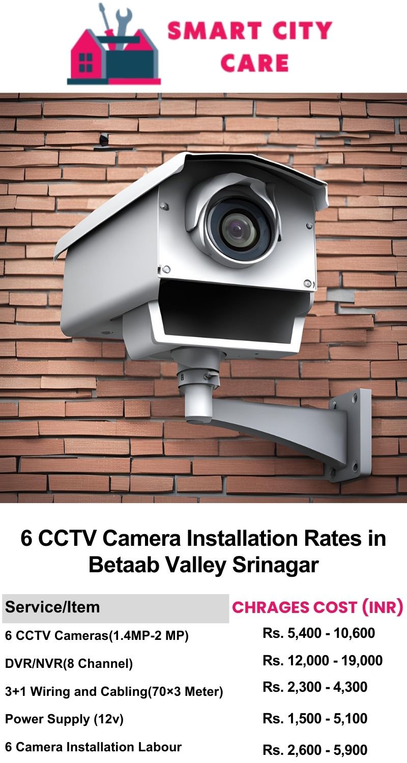 6 CCTV camera installation cost list in  Srinagar, Betaab Valley