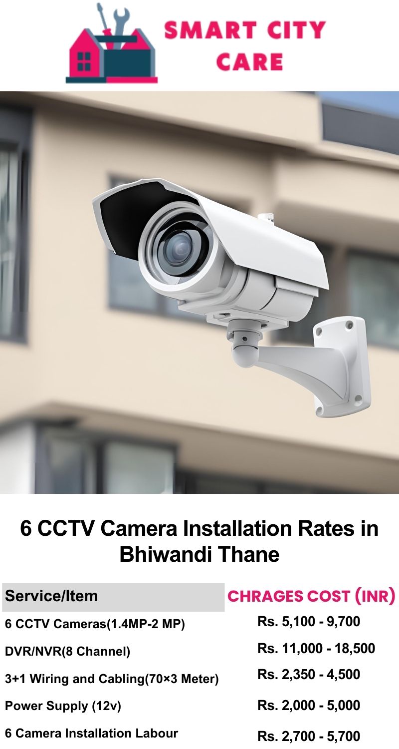 6 CCTV camera installation cost list in  Thane, Bhiwandi