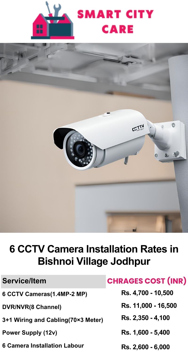 6 CCTV camera installation cost list in  Jodhpur, Bishnoi Village