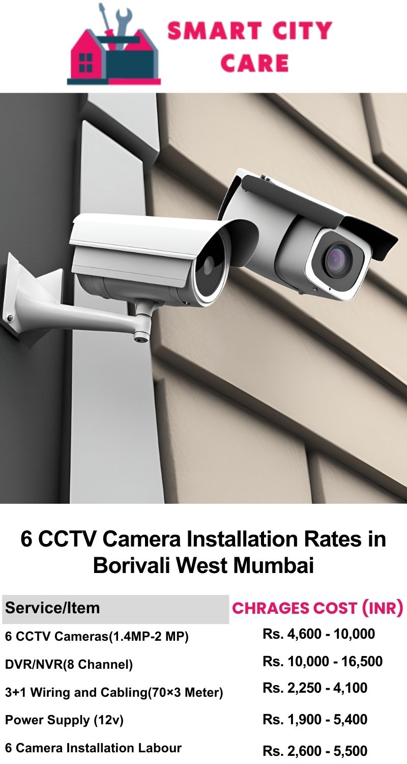 6 CCTV camera installation cost list in  Mumbai, Borivali West