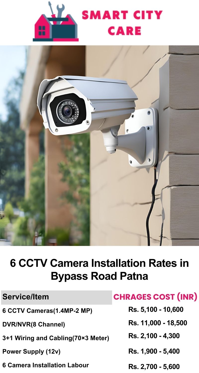 6 CCTV camera installation cost list in  Patna, Bypass Road