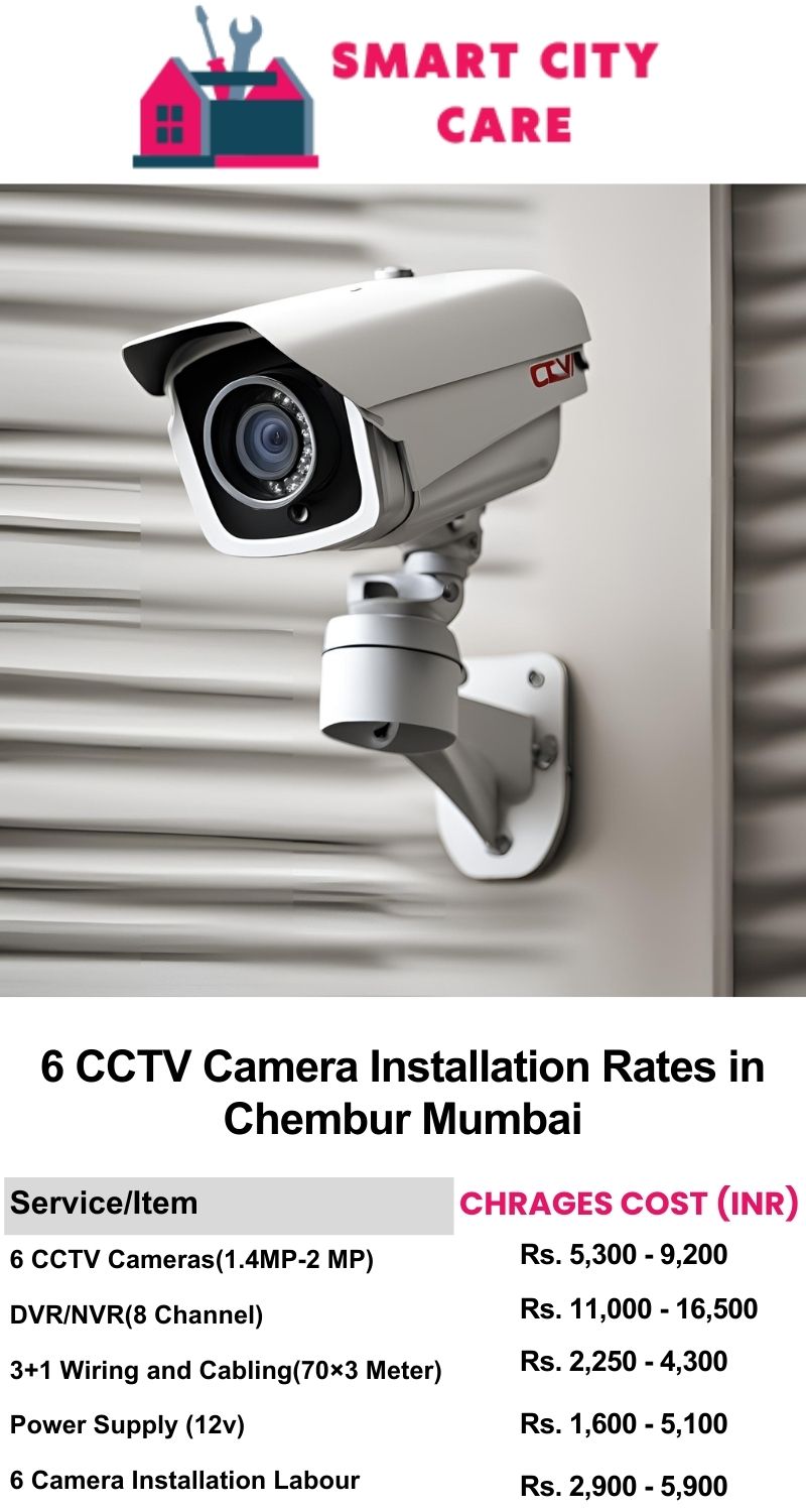 6 CCTV camera installation cost list in  Mumbai, Chembur