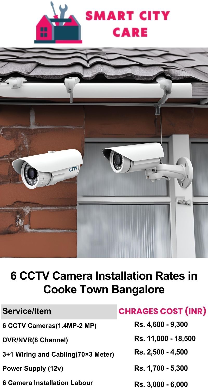 6 CCTV camera installation cost list in  Bangalore, Cooke Town