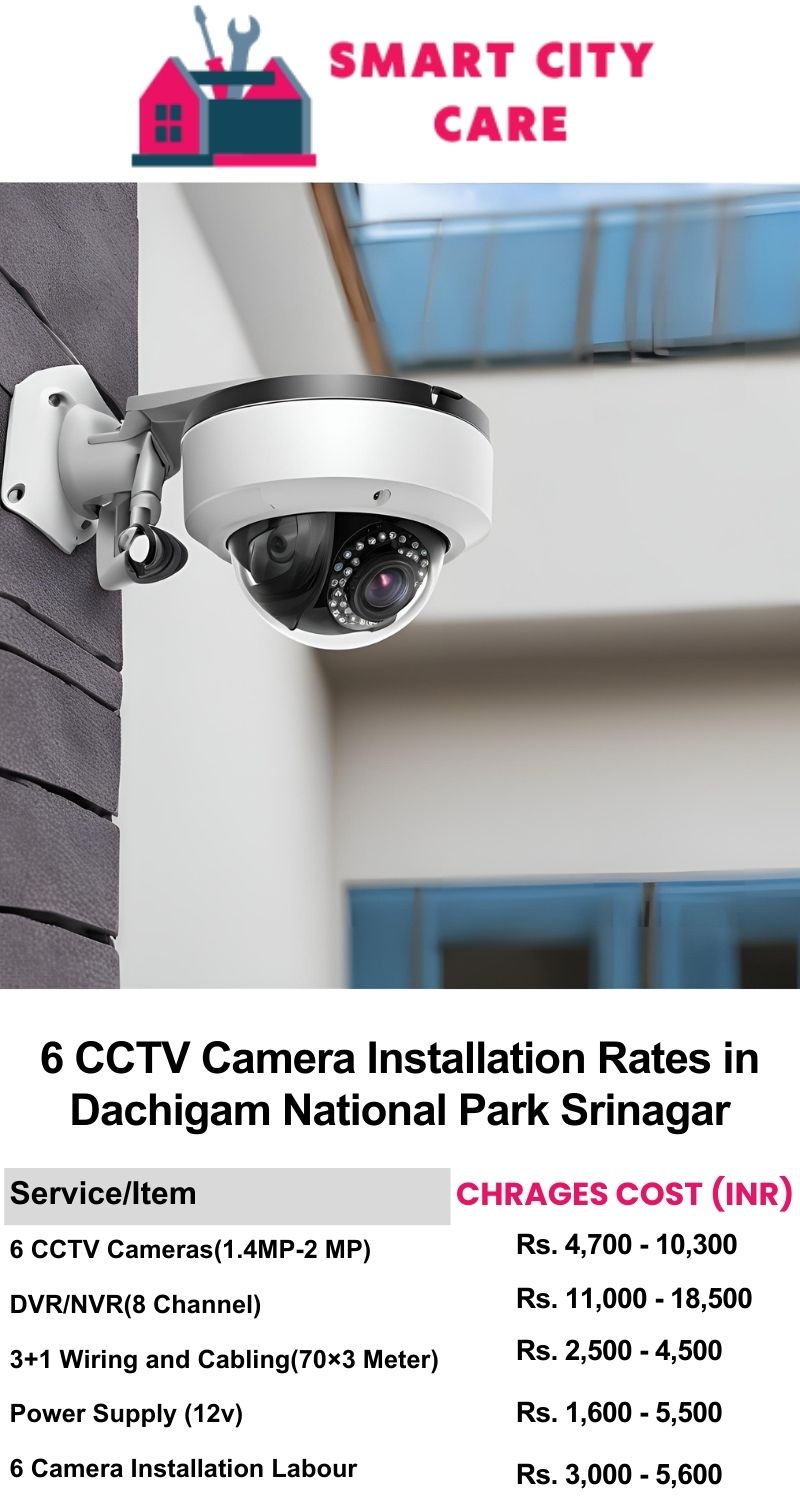 6 CCTV camera installation cost list in  Srinagar, Dachigam National Park