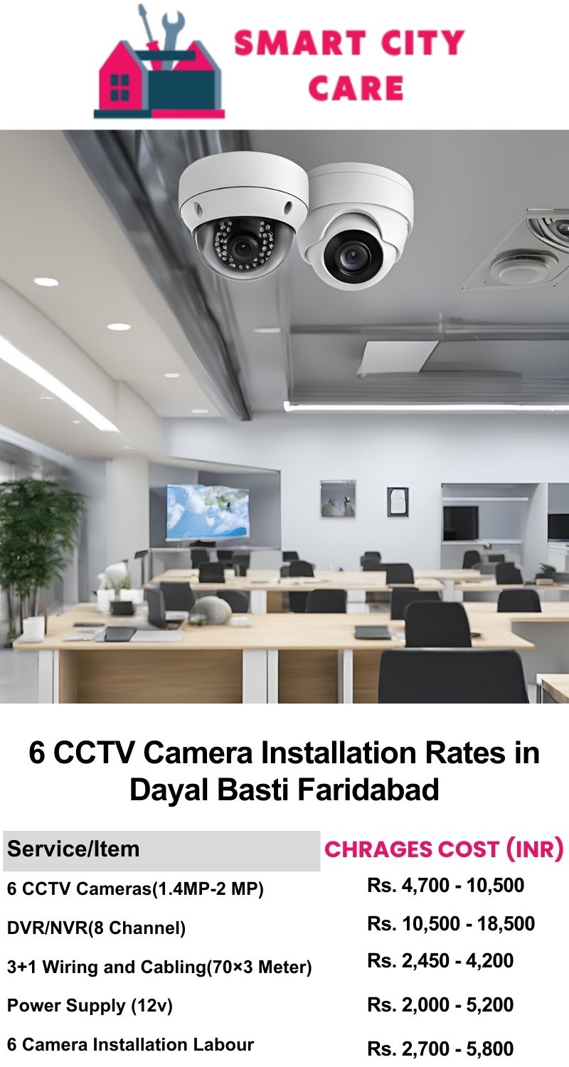 6 CCTV camera installation cost list in  Faridabad, Dayal Basti