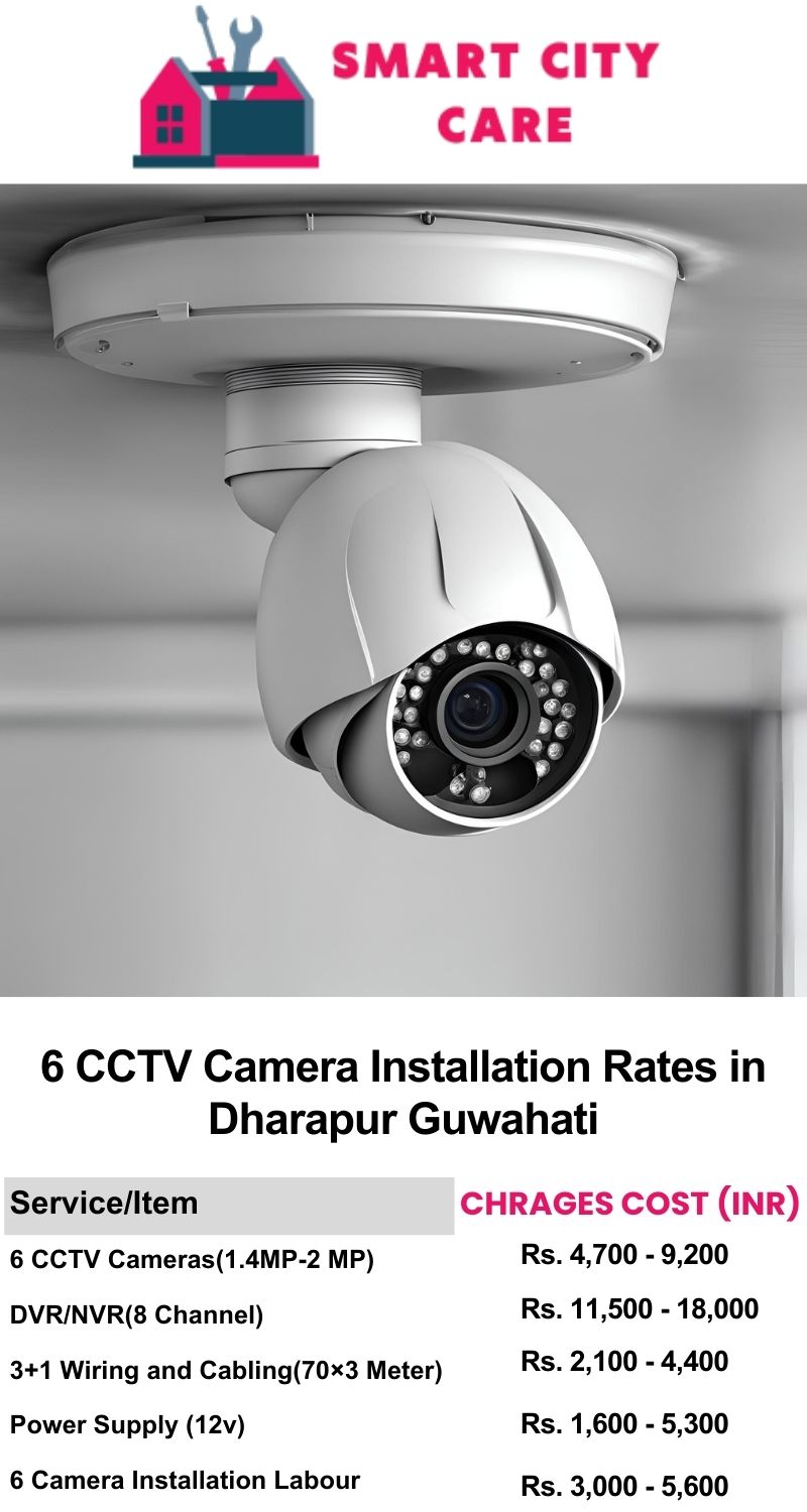 6 CCTV camera installation cost list in  Guwahati, Dharapur