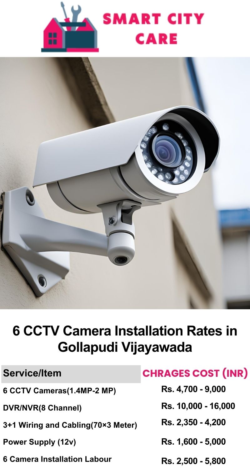 6 CCTV camera installation cost list in  Vijayawada, Gollapudi