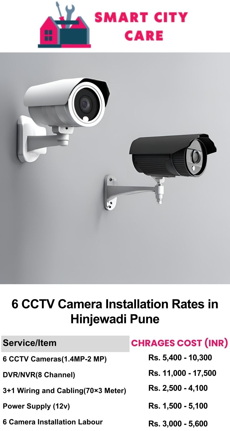 6 CCTV camera installation cost list in  Pune, Hinjewadi