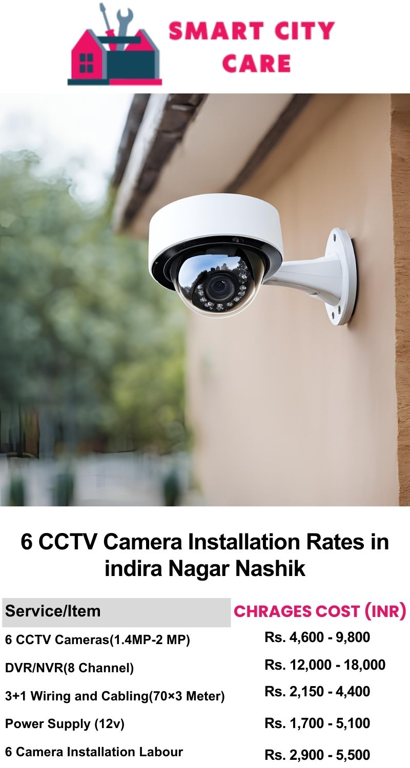 6 CCTV camera installation cost list in  Nashik, Indira Nagar