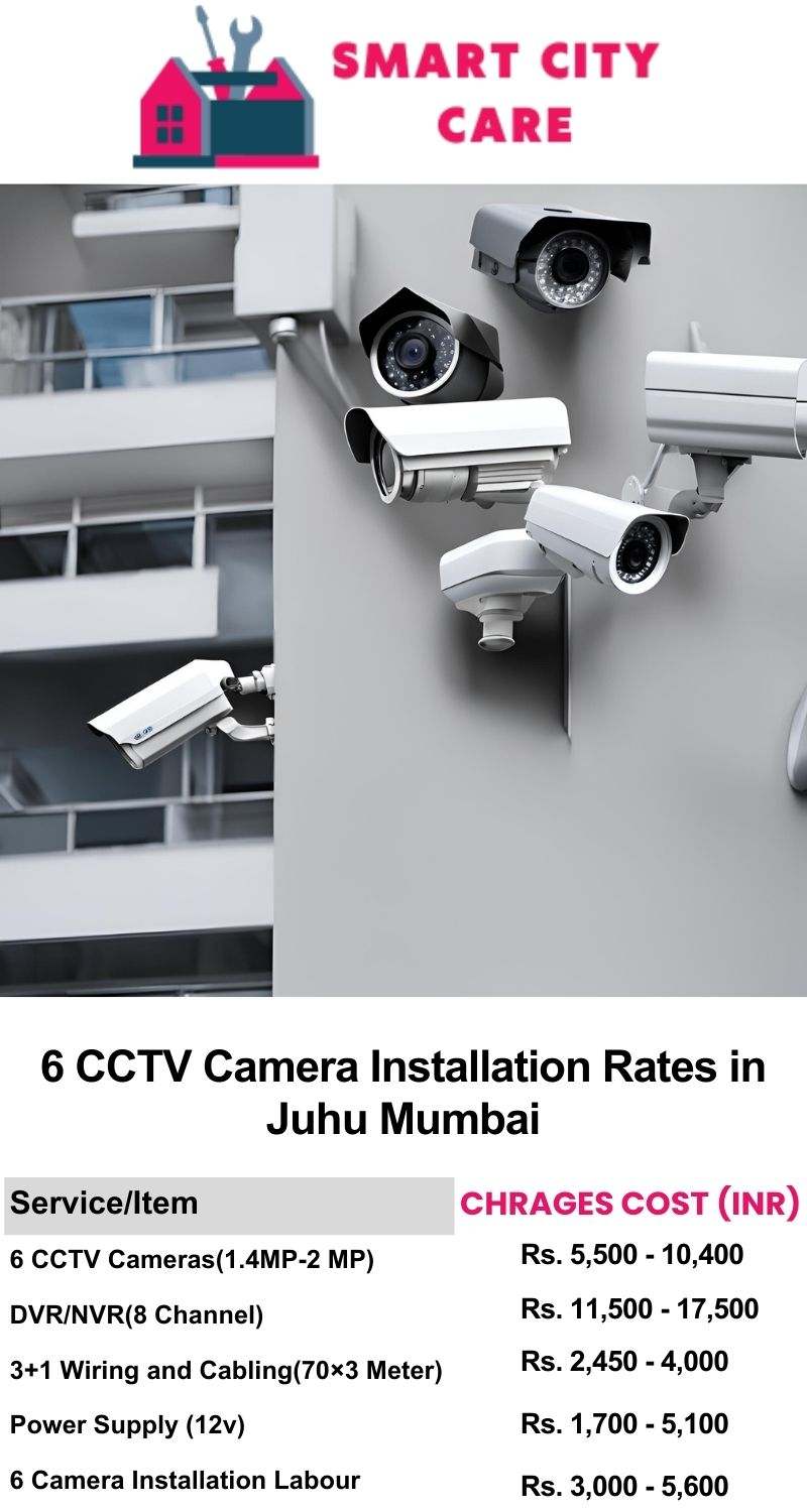 6 CCTV camera installation cost list in  Mumbai, Juhu