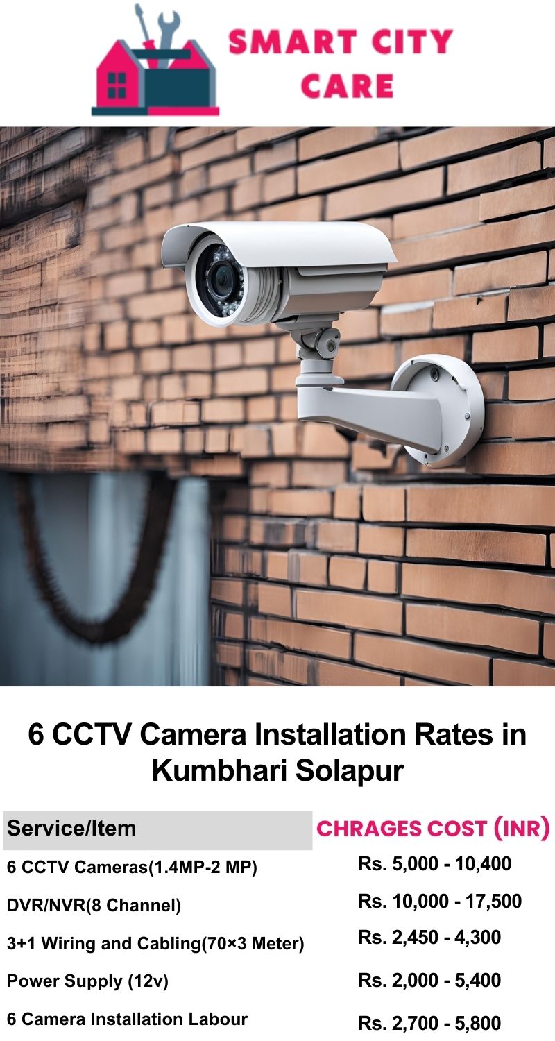 6 CCTV camera installation cost list in  Solapur, Kumbhari