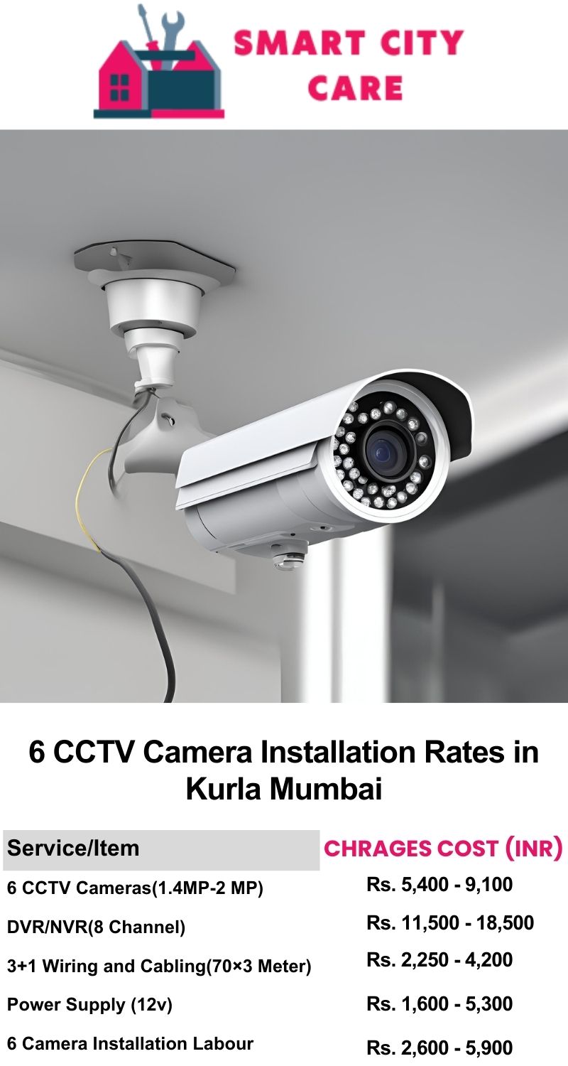 6 CCTV camera installation cost list in  Mumbai, Kurla