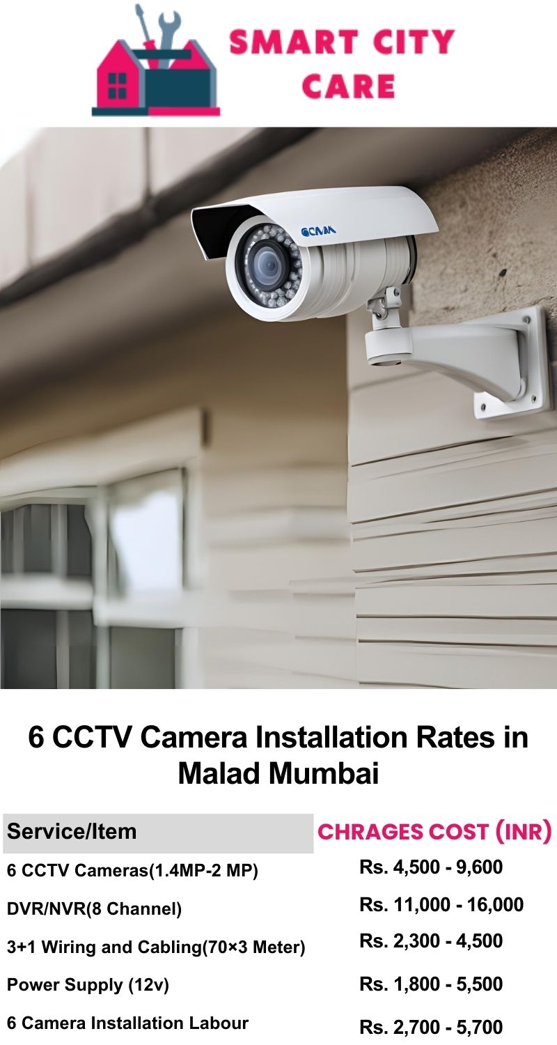 6 CCTV camera installation cost list in  Mumbai, Malad