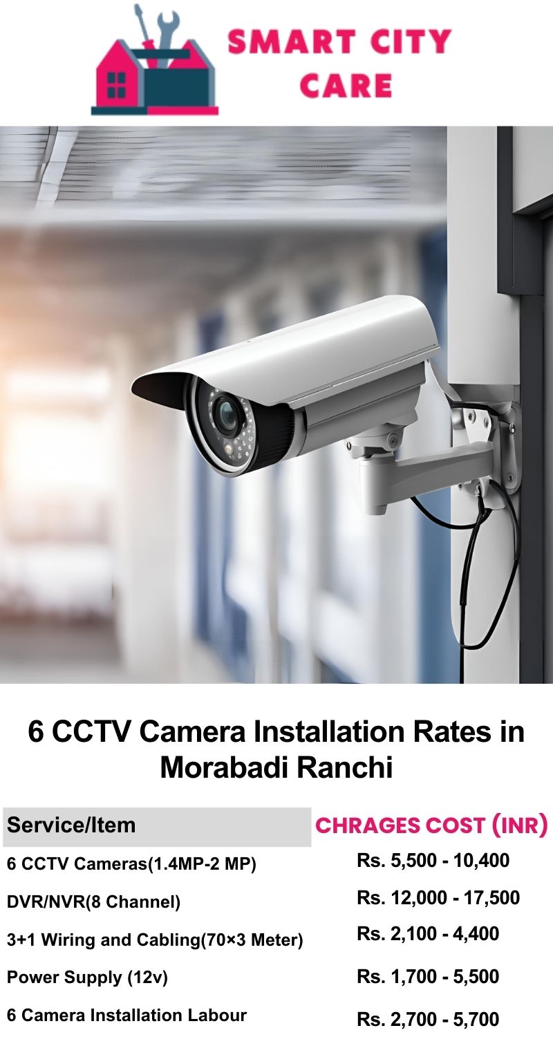 6 CCTV camera installation cost list in  Ranchi, Morabadi