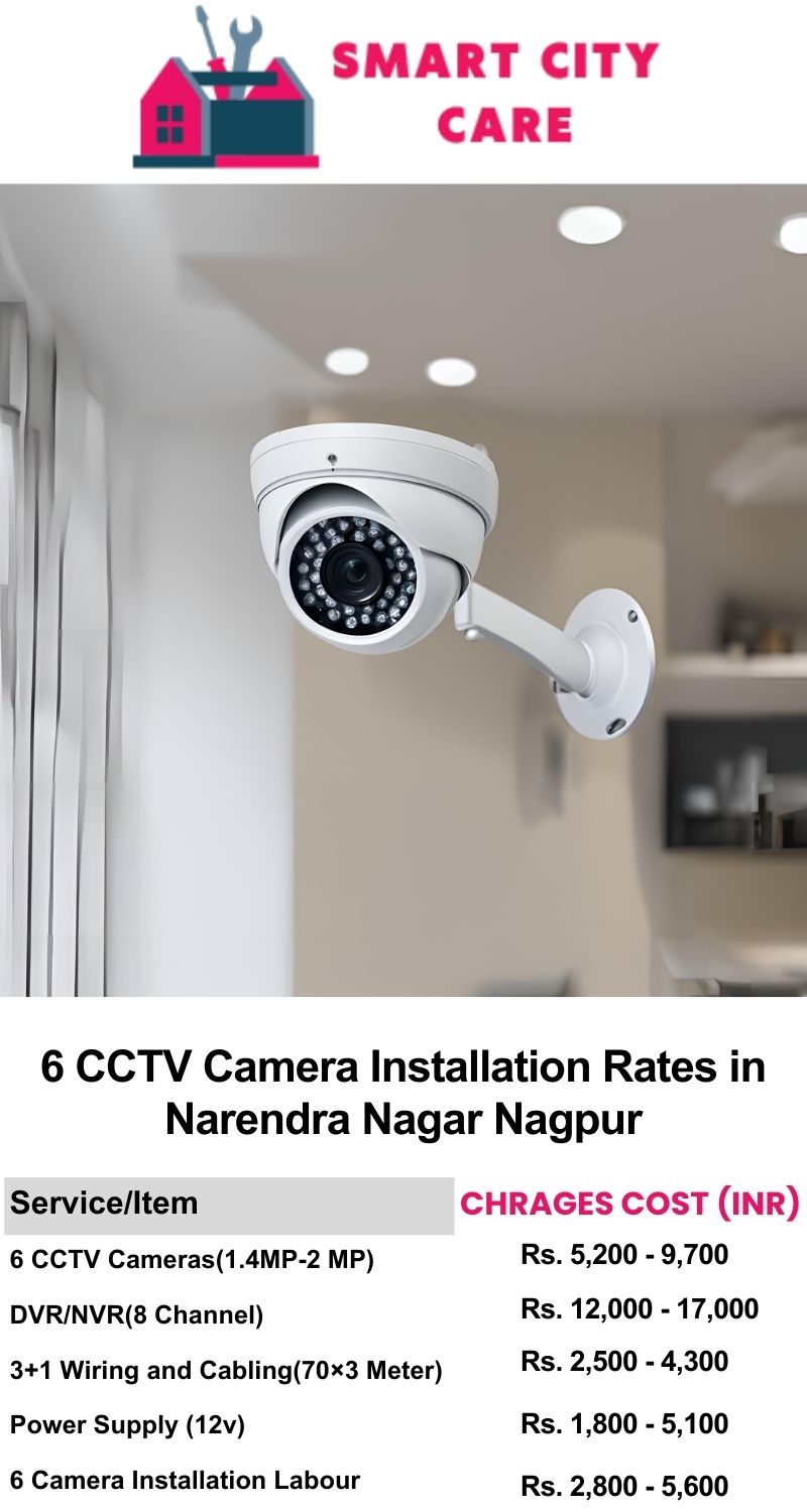 6 CCTV camera installation cost list in  Nagpur, Narendra Nagar