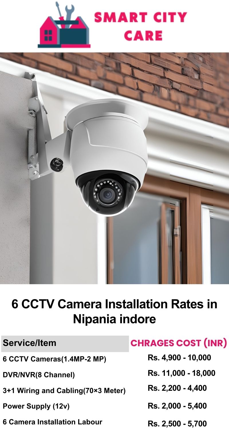 6 CCTV camera installation cost list in  Indore, Nipania