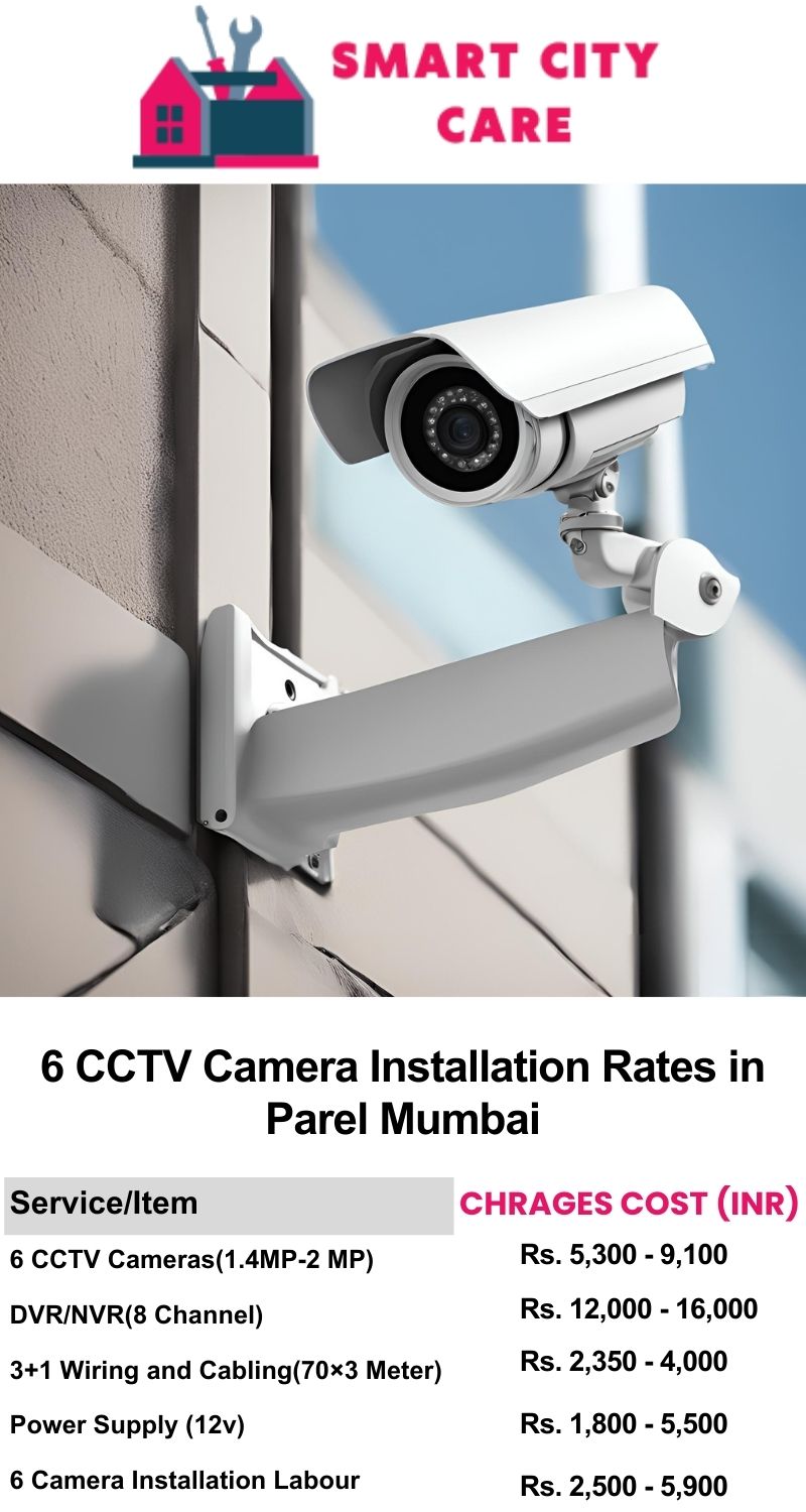 6 CCTV camera installation cost list in  Mumbai, Parel