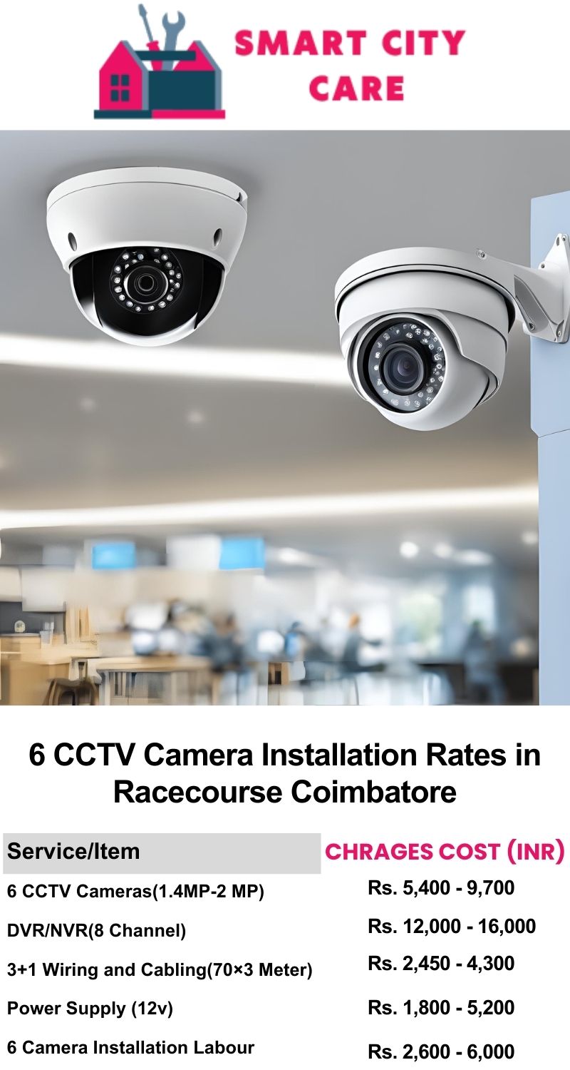 6 CCTV camera installation cost list in  Coimbatore, Racecourse