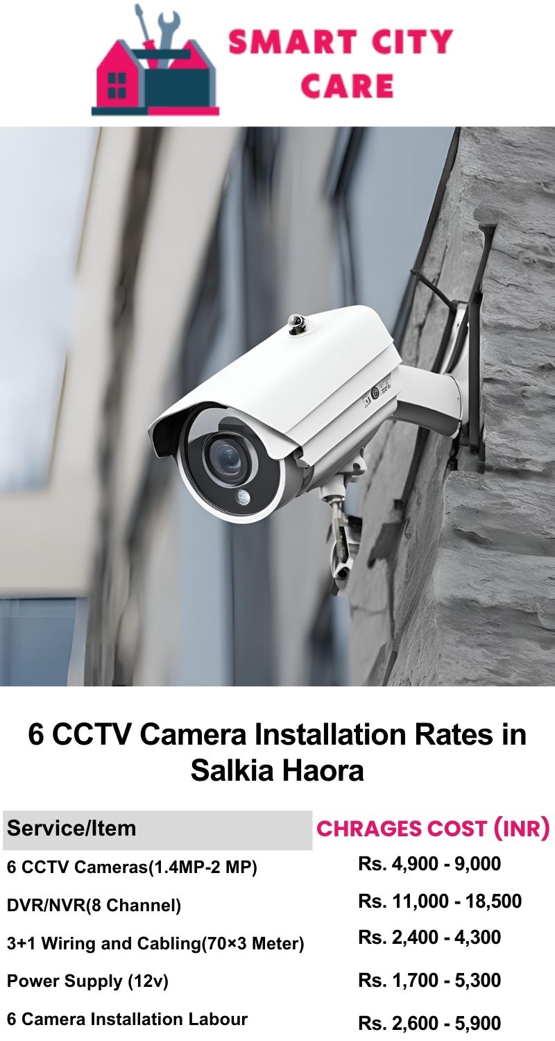 6 CCTV camera installation cost list in  Haora, Salkia